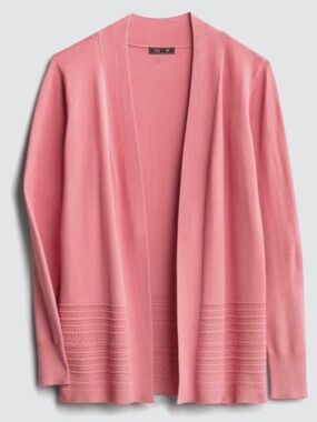 Lety and Me Cardigan Sweater Pointelle Design Size S Pink Excellent Condition